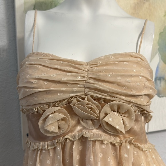 NWT- Essential by A.B.S. Allen Schwartz Cream Cocktail Mini Dress - Picture 6 of 14